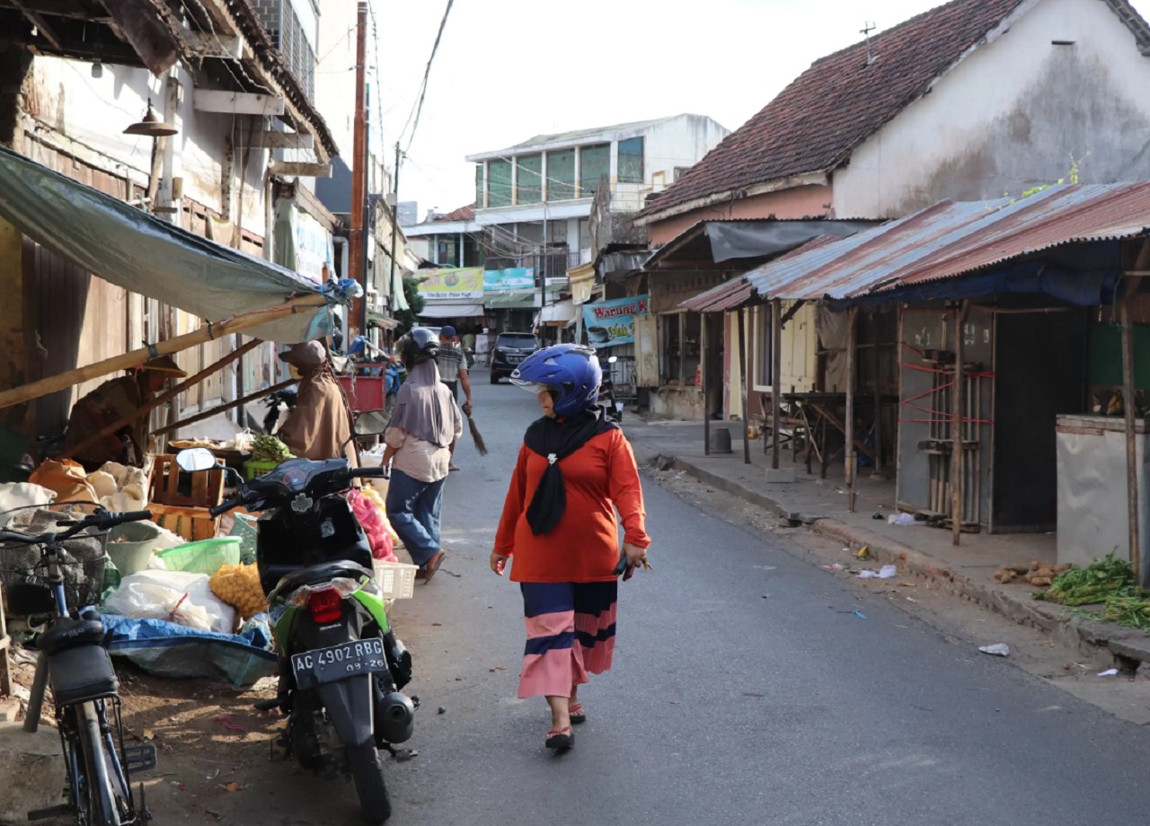 Salah satu titik kawasan yang terlihat kumuh di pusat kota Tulungagung, Jawa Timur. SP/ TLG