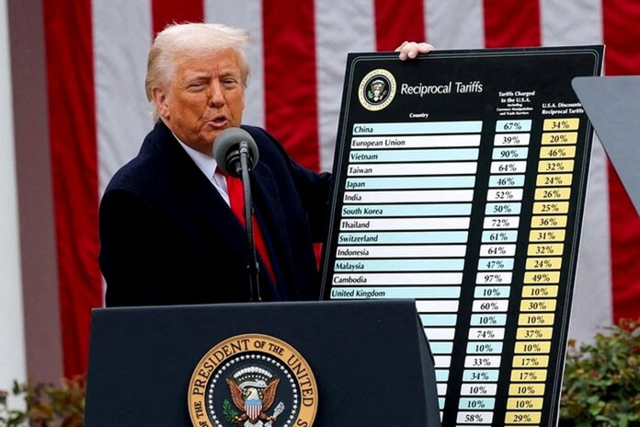 Presiden Amerika Serikat Donald Trump resmi mengumumkan tarif impor baru untuk sejumlah mitra dagang mereka. Kebijakan Trump ini menjatuhkan bursa saham dunia.