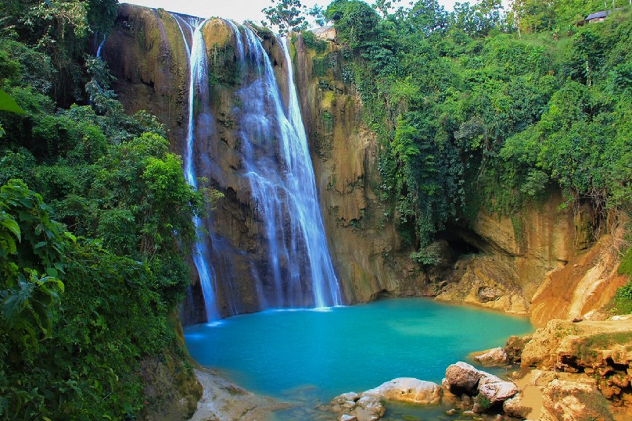 Air Terjun Nglirip yang terletak di Desa Mulyoagung, Kecamatan Merakurak, Kabupaten Tuban, Jawa Timur. SP/ TBN