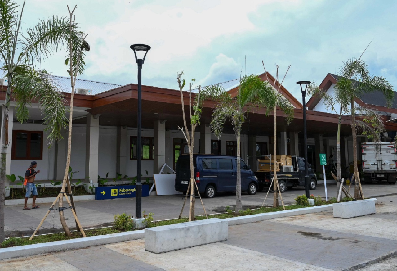 Wajah baru Stasiun Banyuwangi Kota yang diresmikan Dirut PT KAI Didiek Hartantyo. SP/ JBR