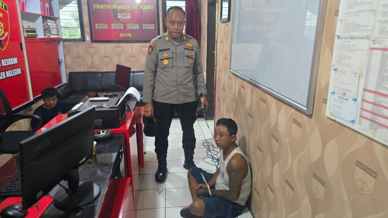 Salah satu pelaku yang berhasil ditangkap polisi. SP/Lestariono