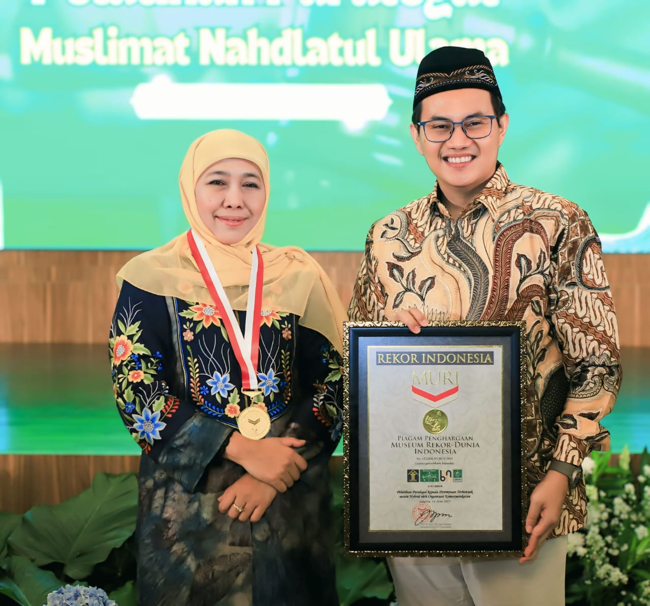 Gubernur jatim Khofifah saat menghadiri Pelatihan Paralegal Muslimat NU, di Jakarta (dok istimewa).