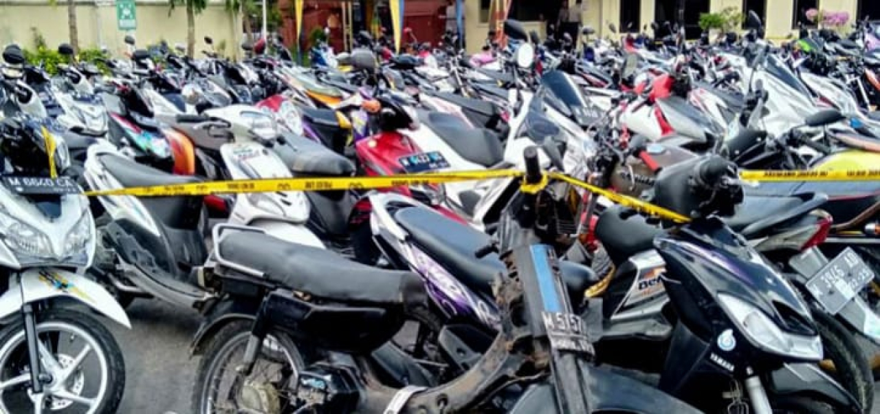 Ratusan motor hasil curian diamankan kepolisian/ dok istimewa.