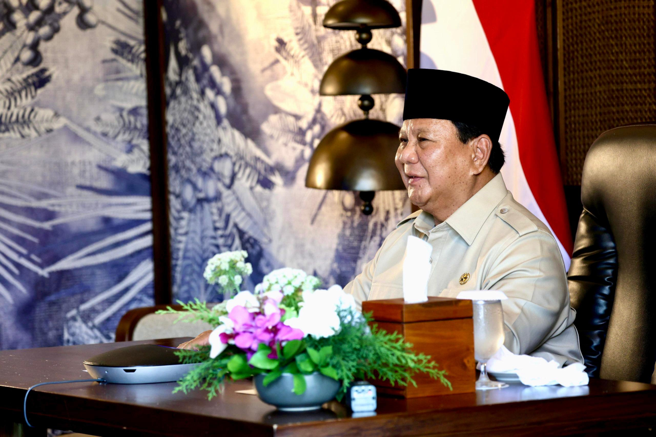 Presiden RI, Prabowo Subianto meresmikan pengoperasian dan pembangunan 55 proyek energi baru terbarukan EBT serentak di 15 provinsi di Indonesia conference pada Kamis, (26/6/2025). Foto: BPMI Setpres