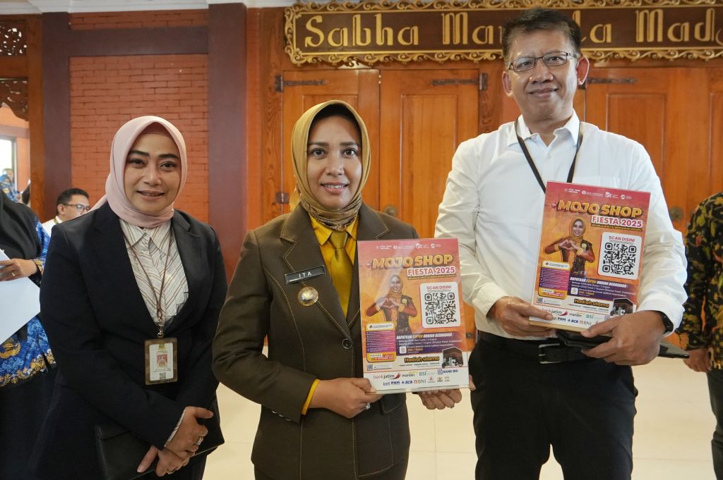 Walikota Mojokerto Ning ita saat membuka Mojo Shop Fiesta (MSF) 2025.