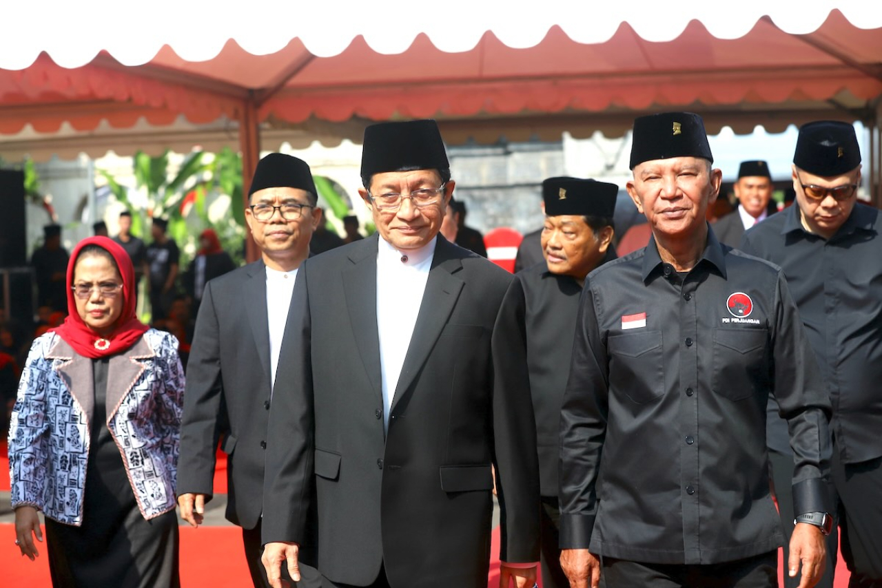 Menteri Agama dan Ketua DPP PDI Perjuangan Said Abdullah di Makam Bung Karno, Sabtu 21/6/2025.