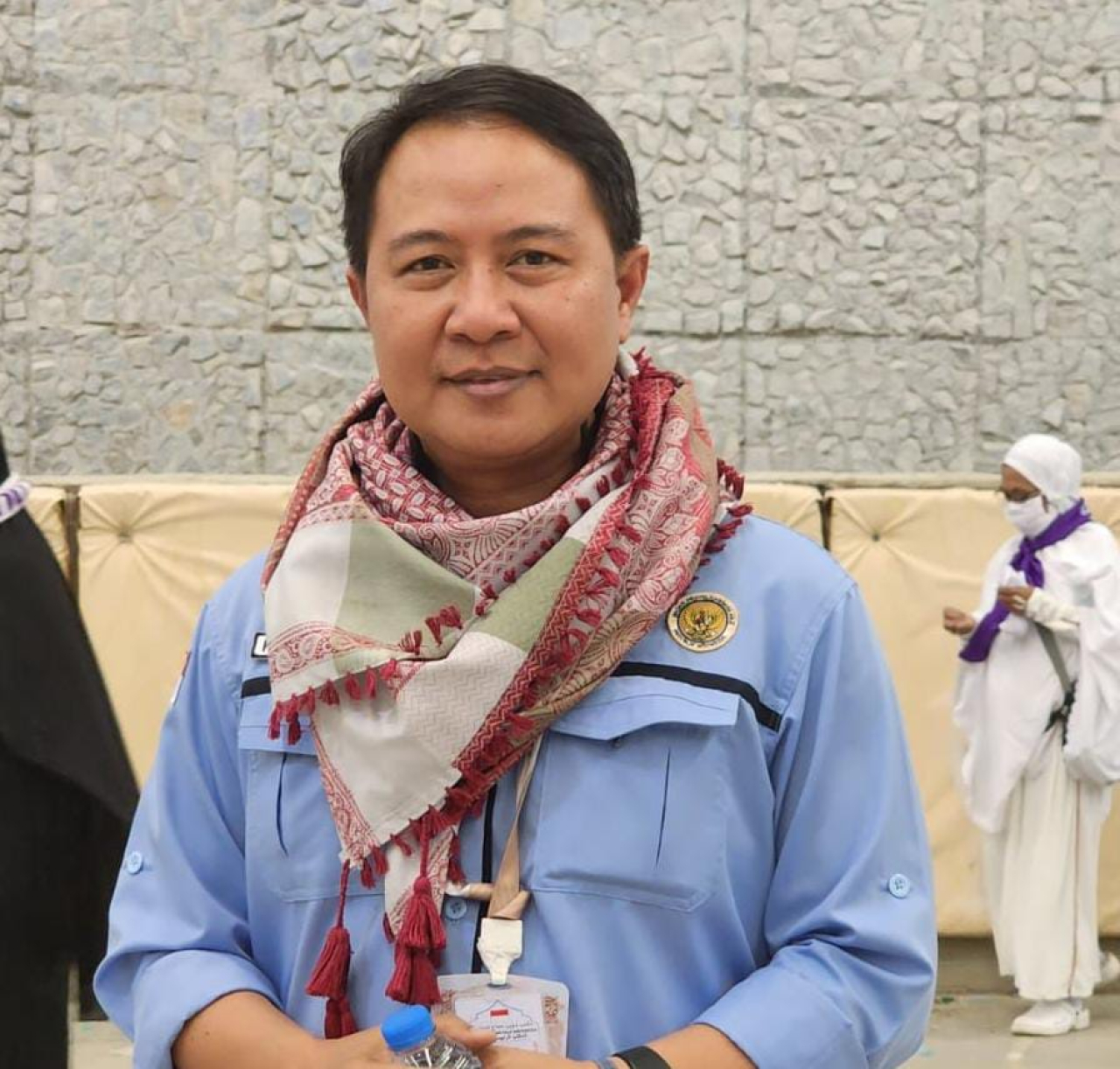 Dirjen PHU Hilman Latief menjelaskan situasi darurat pesawat Saudia Airlines SV-5276 dan memastikan jemaah haji dalam kondisi aman. SP/Achmad Adi