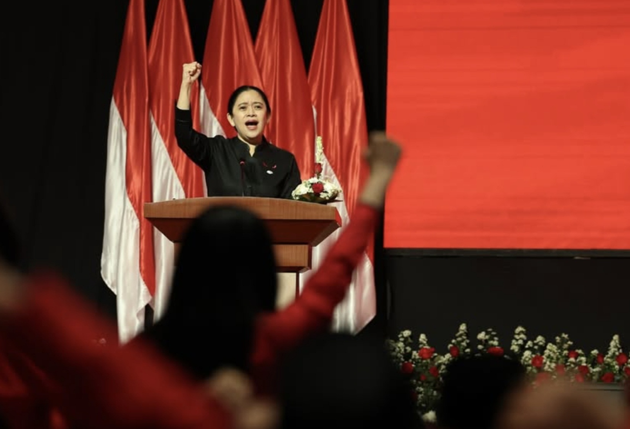 Puan Maharani saat membuka rangkaian Bimtek DPR dan DPRD Fraksi PDIP di Denpasar, Bali.