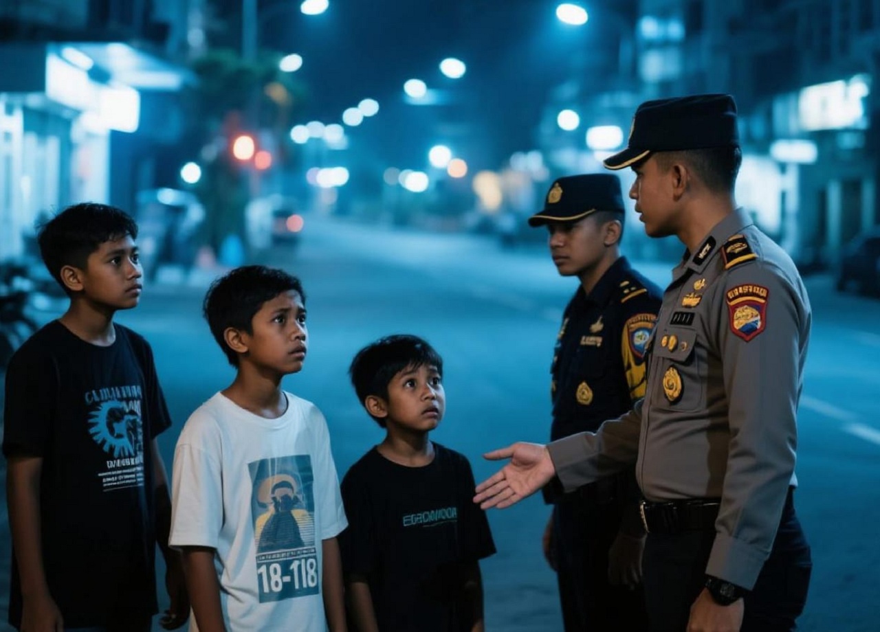 Ilustrasi penertiban jam malam oleh pihak berwenang. SP/ Achmad Adi 