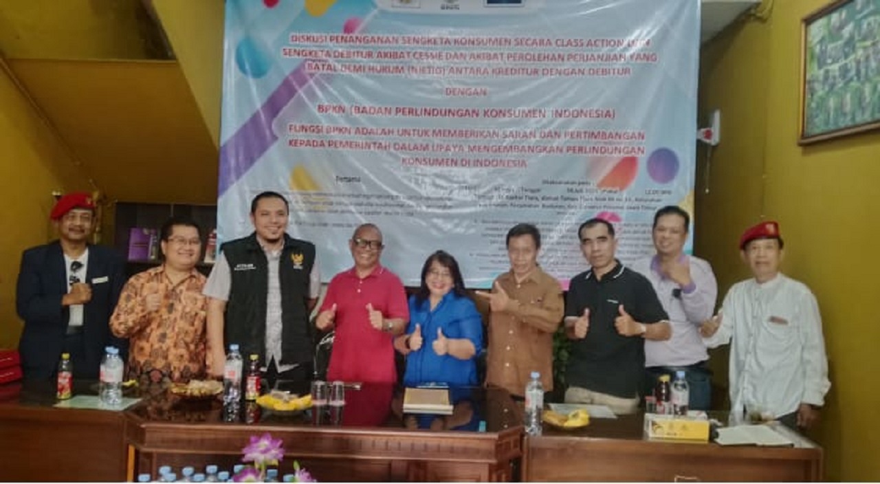 Sengketa konsumen secara class action dan sengketa Debitur akibat Cessie dan akibat peralihan perjanjian yang batal demi hukum (Nietig) antara Kreditur dengan Debitur. SP/ HIKMAH