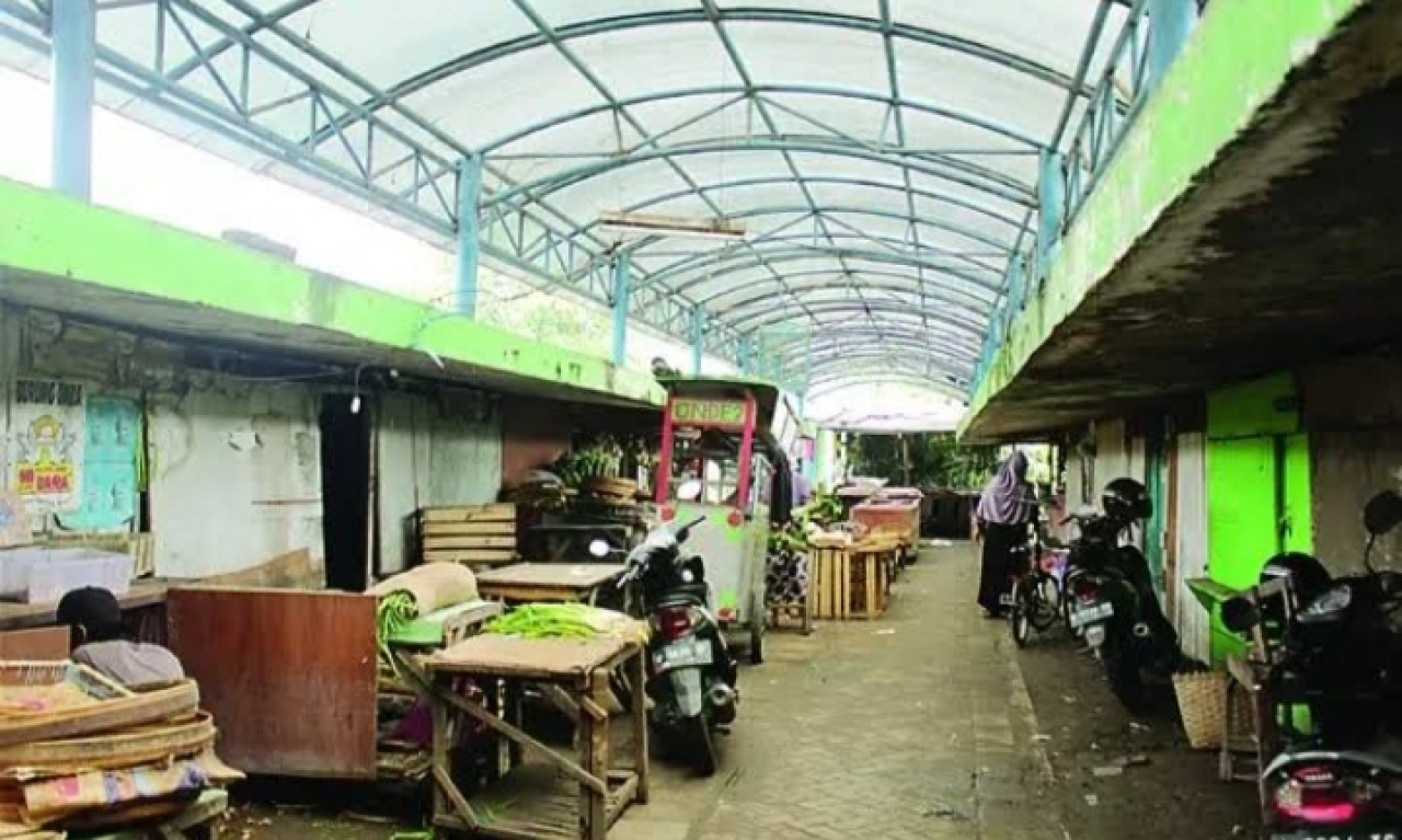 Penampakan di Pasar Buduran, Sidoarjo tampak sepi. SP/ SDA