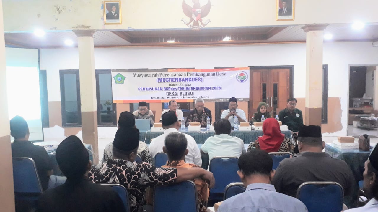 Acara Musrengbangdes dalam rangka Penyusunan RKPDes tahun 2026 di pendopo kantor desa setempat. SP/ HIKMAH