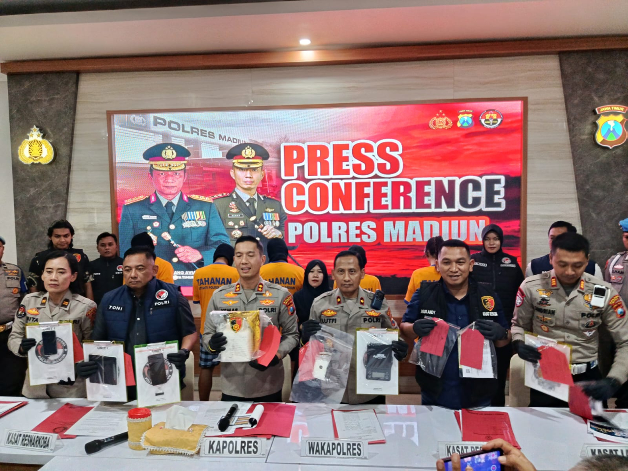 Press release di Mapolres Madiun, Jumat (8/8/2025).
