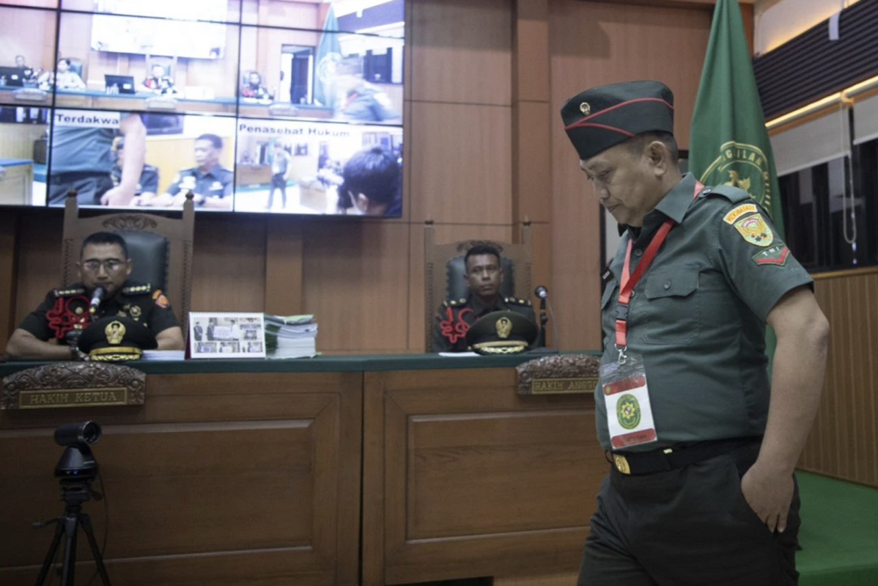 Ekspresi Kopda Bazarsah, usai terbukti menembak 3 polisi, akhirnya divonis hukuman mati.