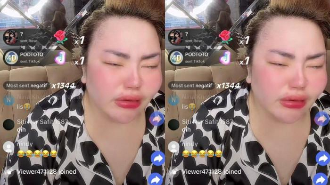 Momen Lisa Mariana saat marah-marah secara live di akun TikToknya setelah mendengar hasil tes DNA tidak ada kecocokan dengan Ridwan Kamil.