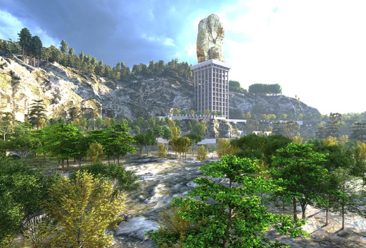 Penampakan Monumen Reog Ponorogo, Jawa Timur. SP/ PNG