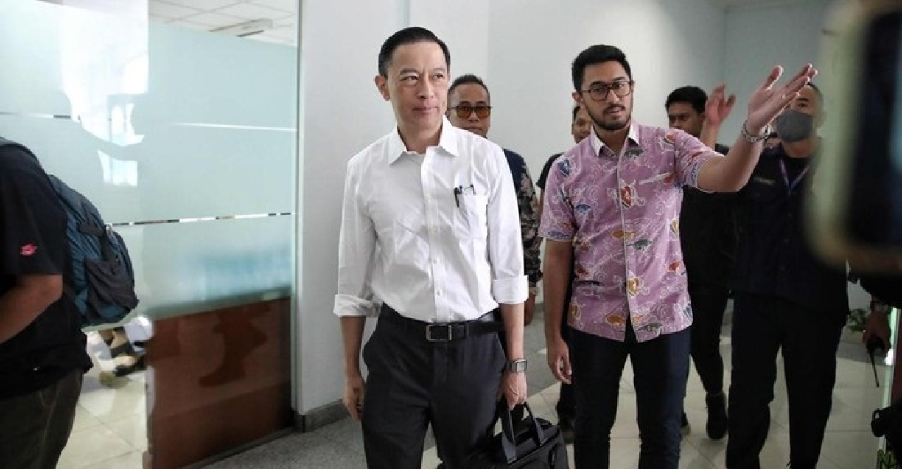 Momen Tom Lembong saat datangi di Komisi Yudisial saat melaporkan hakim yang menangani perkara korupsinya.