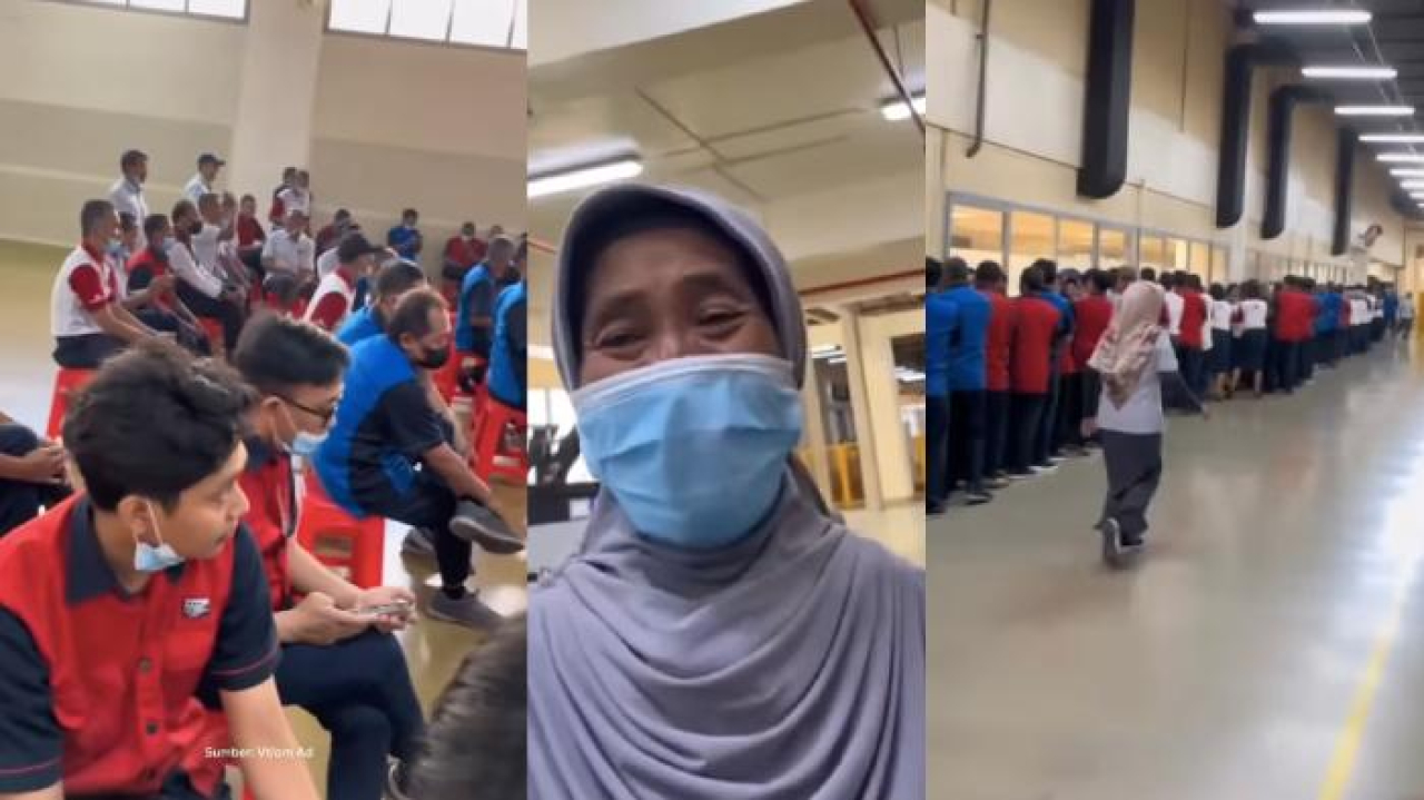 Beredar video viral ribuan buruh yang bekerja di Gudang Garam di Kabupaten Kediri, terkena PHK.