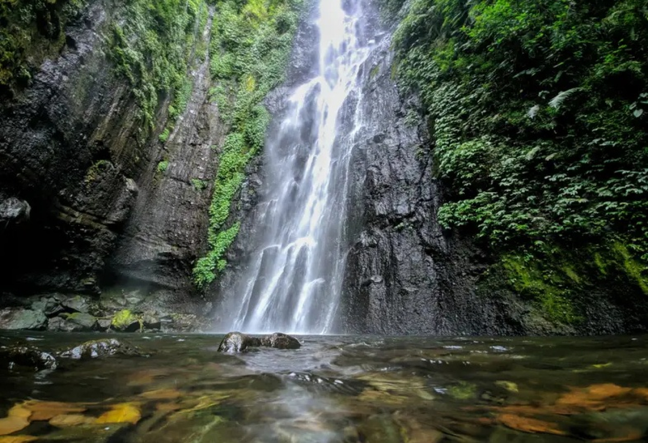 Air Terjun Putuk Truno yang berlokasi di Desa Pecalukan, Kecamatan Prigen, Kabupaten Pasuruan, Jawa Timur. SP/ PSR