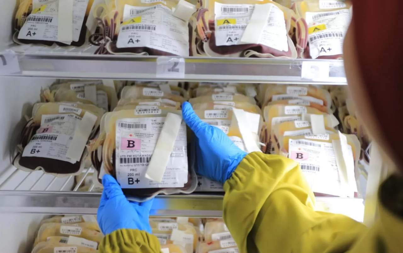 PMI Kota Madiun memastikan persediaan 351 kantong darah cukup hingga akhir Oktober, terbanyak golongan B hasil donor massal HUT Jatim. SP/ MDN