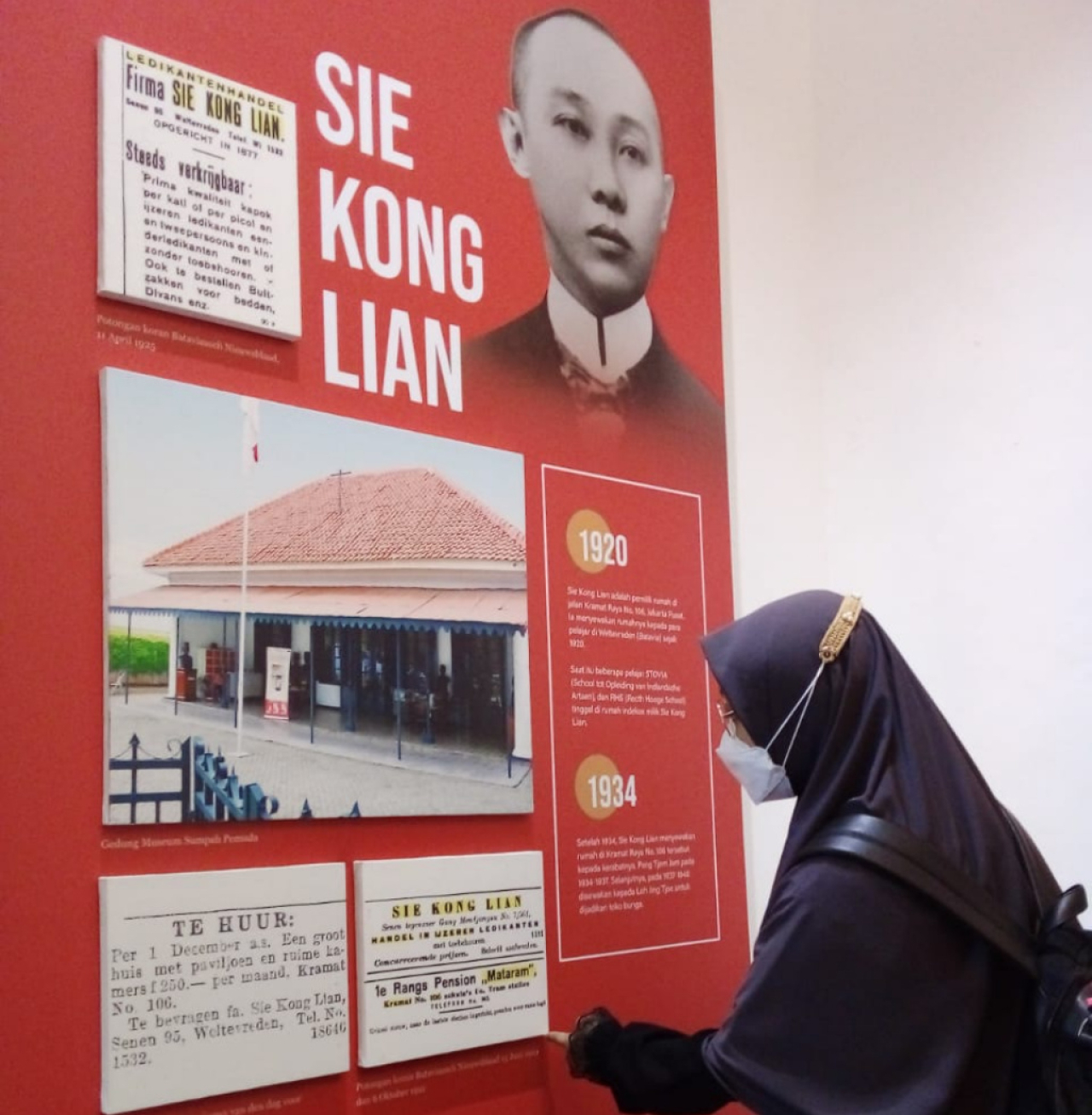 Sie Kong Lian, Tokoh Sumpah Pemuda ini adalah seorang pedagang kasur di Batavia. Pria keturunan Tionghoa ini, sempat menyewakan rumah untuk pelajar sekolah kedokteran School total Opleiding Van Inlandsche Artsen (Stovia).