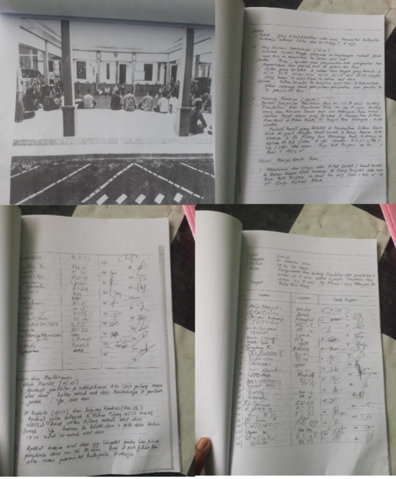 Bukti-bukti surat kepada Media dan LSM untuk membantah tuduhan penjualan aset Desa Pilang, Kecamatan Wonoayu, Sidoarjo di pendopo kantor desa sempat. SP/ HIKMAH