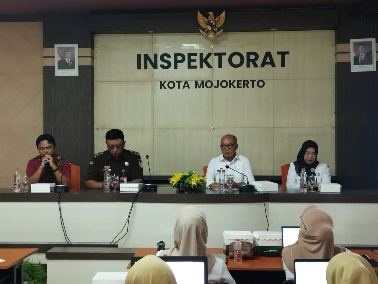 Rapat kolabotasi bersama antara APH dan APIP dalam Pemberantasan Korupsi pada sektor PBJ. SP/ DWI