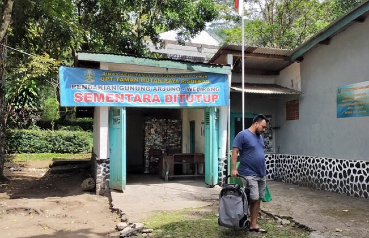 Akses jalur pendakian G unung Welirang-Arjuno ditutup sementara lantaran cuaca yang ekstrem. SP/ MJK