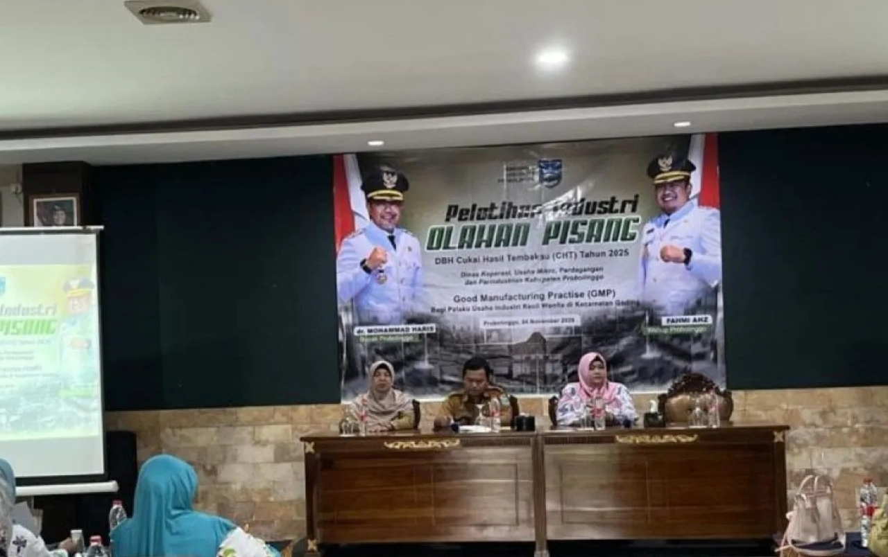 Kegiatan pelatihan industri olahan pisang di Kampoeng Kita Hotel & Resto Desa Condong Kecamatan Gading, Kabupaten Probolinggo, Jawa Timur. SP/ PRB