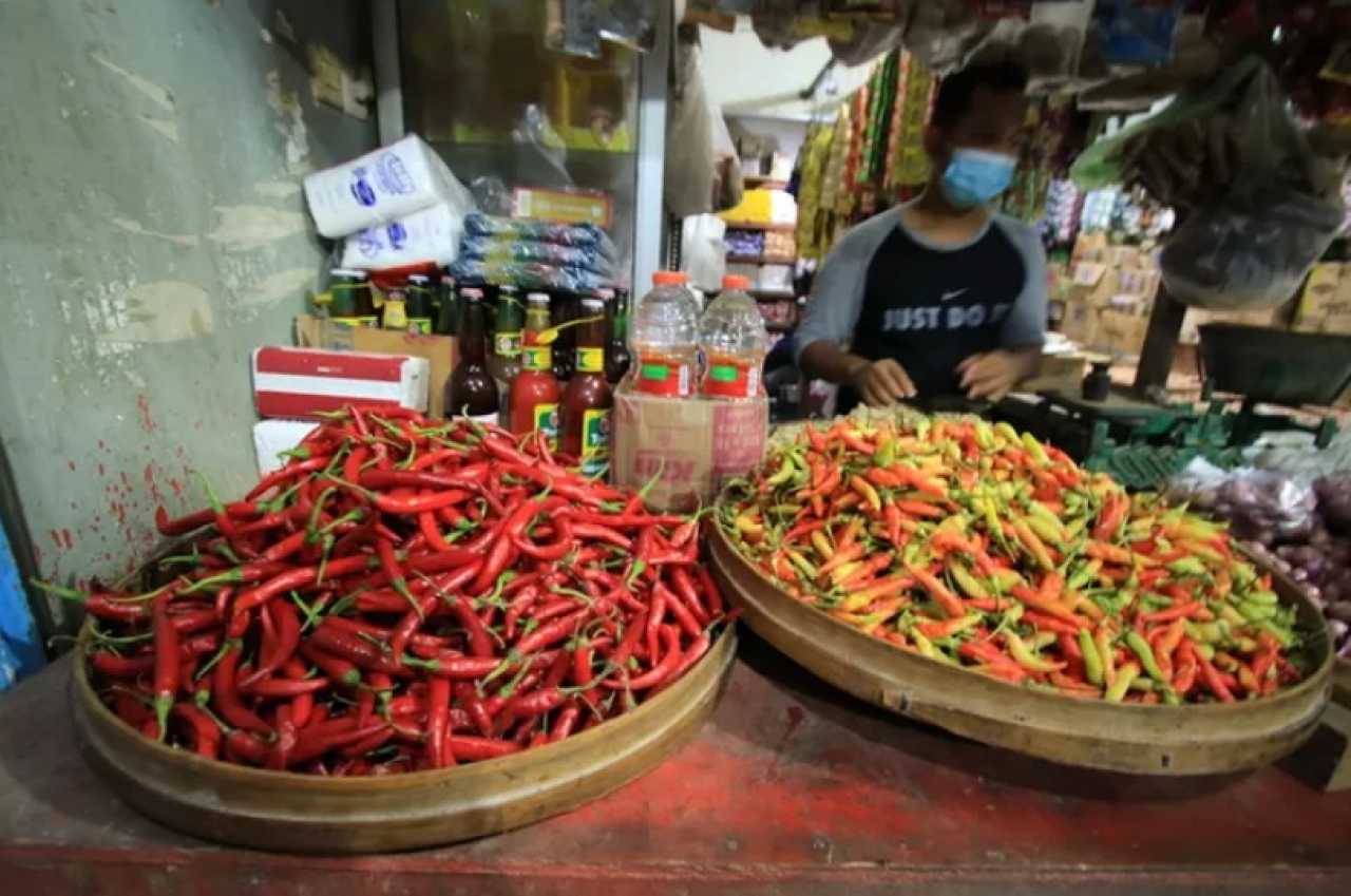 Ilustrasi. Penjual cabai di pasar tradisional Lamongan, Jawa Timur. SP/ LMG