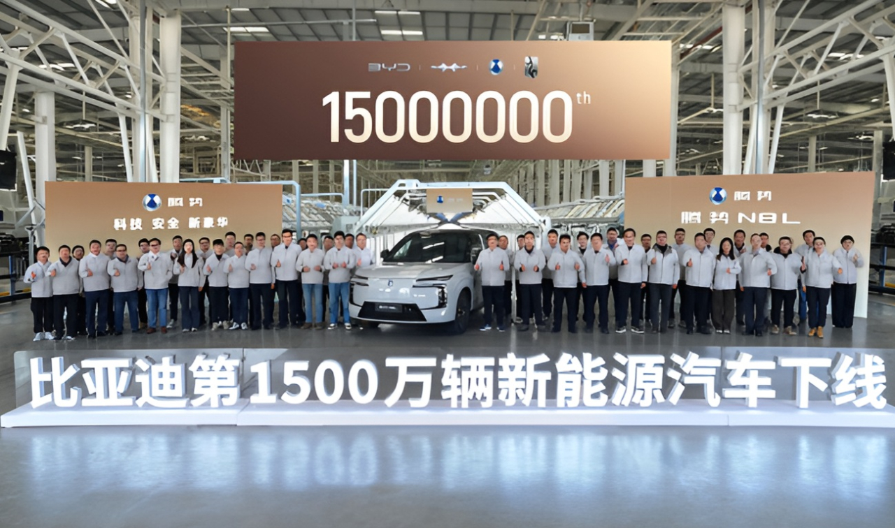 BYD mengumumkan telah mencetak kendaraan energi baru (NEV) sebanyak 15 juta unit. SP/ JKT