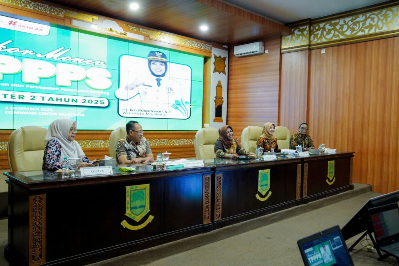 Wali Kota Mojokerto Ika Puspitasari menyampaikan apresiasi kepada seluruh jajaran Tim Pencegahan dan Percepatan Penurunan Stunting (TPPPS). SP/Dwy AS