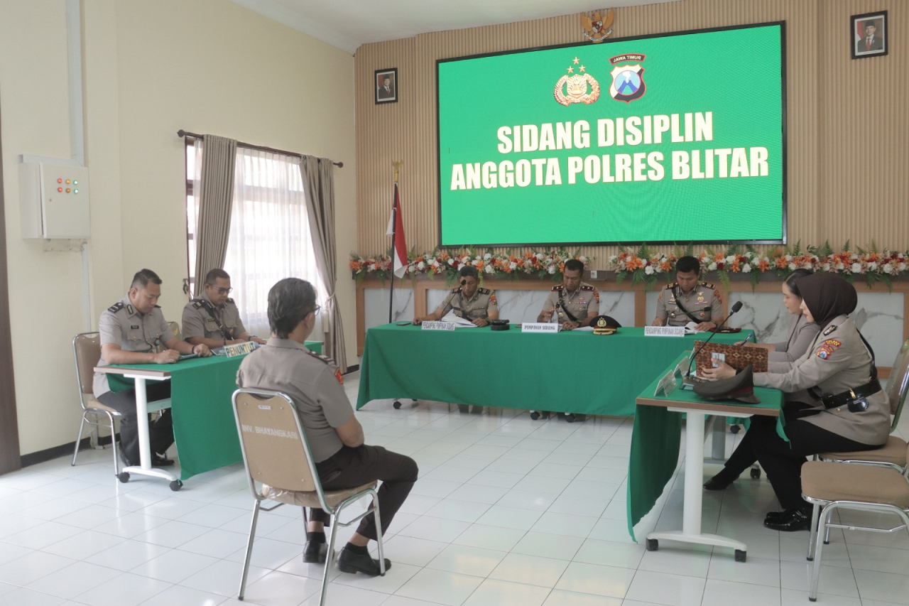 Sidang disiplin Polres Blitar. SP/Lestariono
