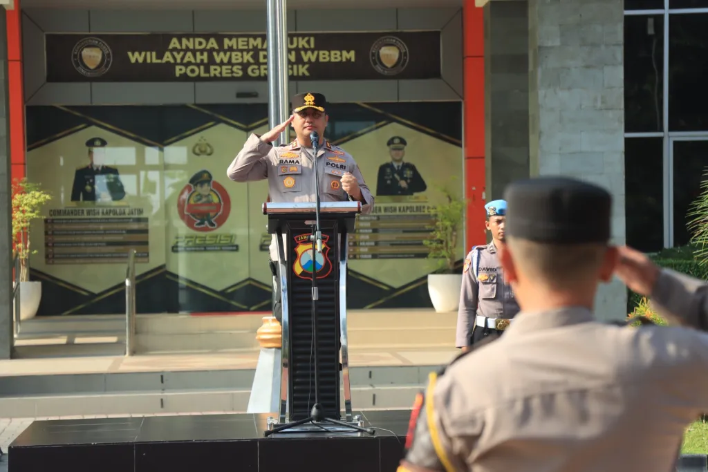 Kapolres Gresik Gelar Apel Perdana Usai Lebaran, Soroti Keberhasilan Operasi Ketupat Semeru 2026