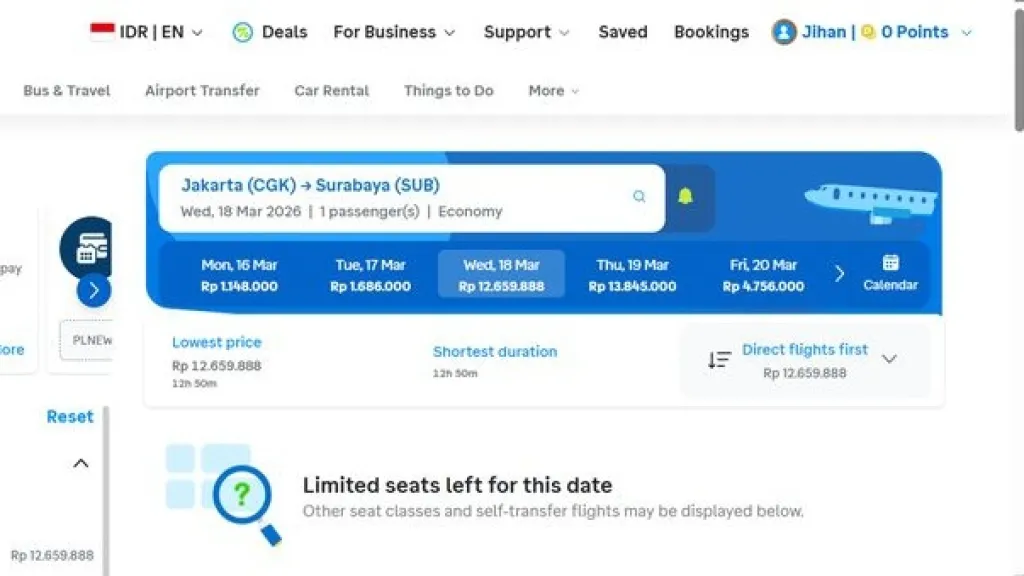 Baca juga : Bikin Melongo! Harga Tiket Pesawat Jakarta-Surabaya Tembus Rp13 Juta Jelang Lebaran