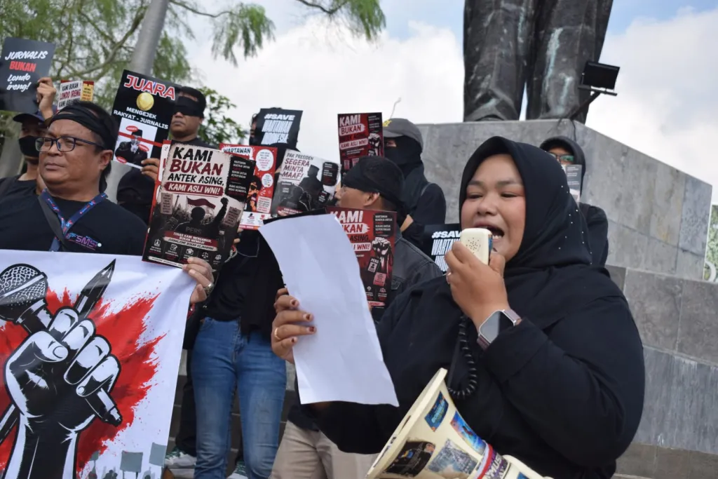 PWI, IJTI, dan AJI Blitar Raya Gelar Aksi Serukan  Pernyataan Sikap, Desak Presiden Klarifikasi Ucapan "Londo Ireng"