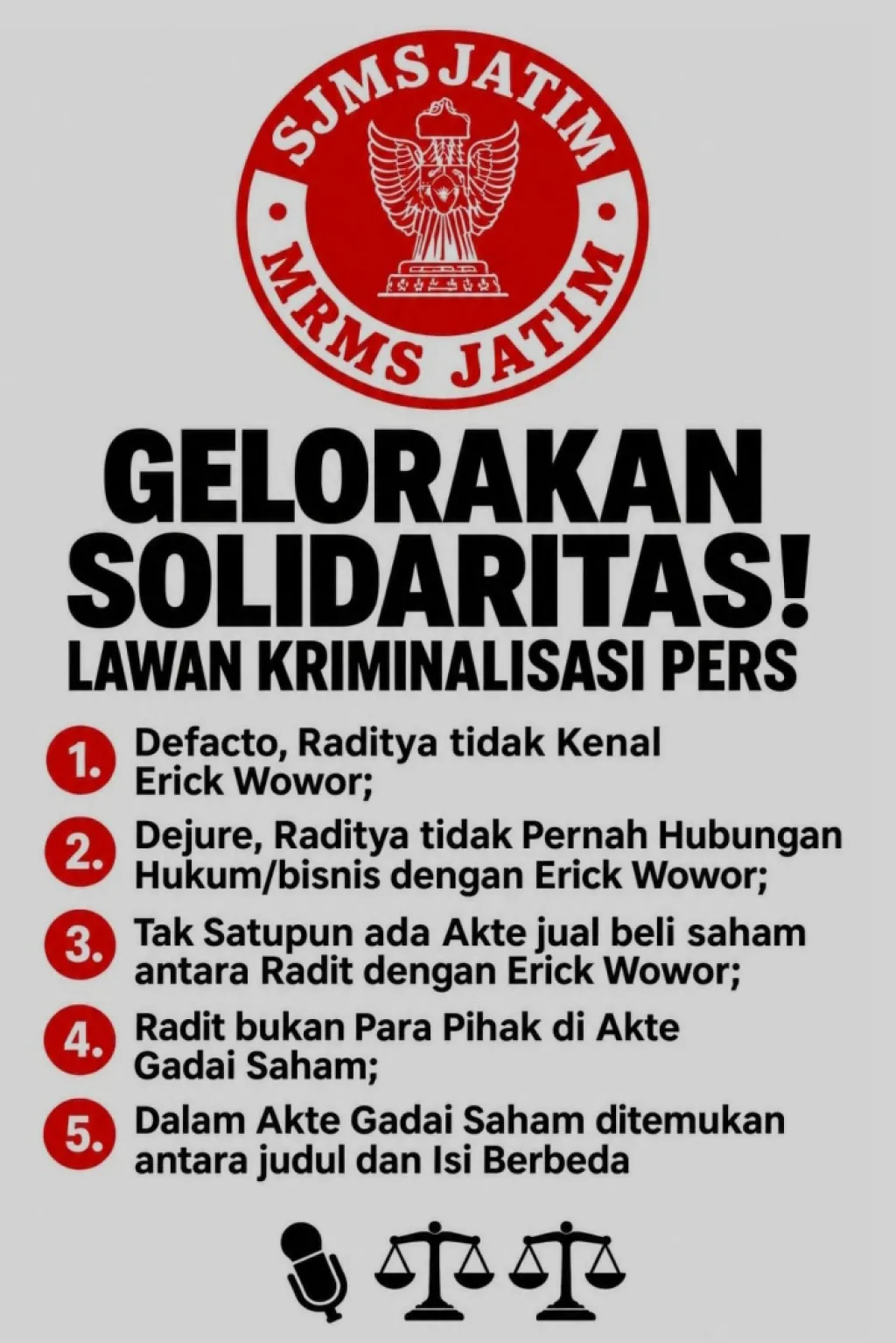 Solidaritas Jurnalis Jatim, Tuntut Direskrimum Transparan
