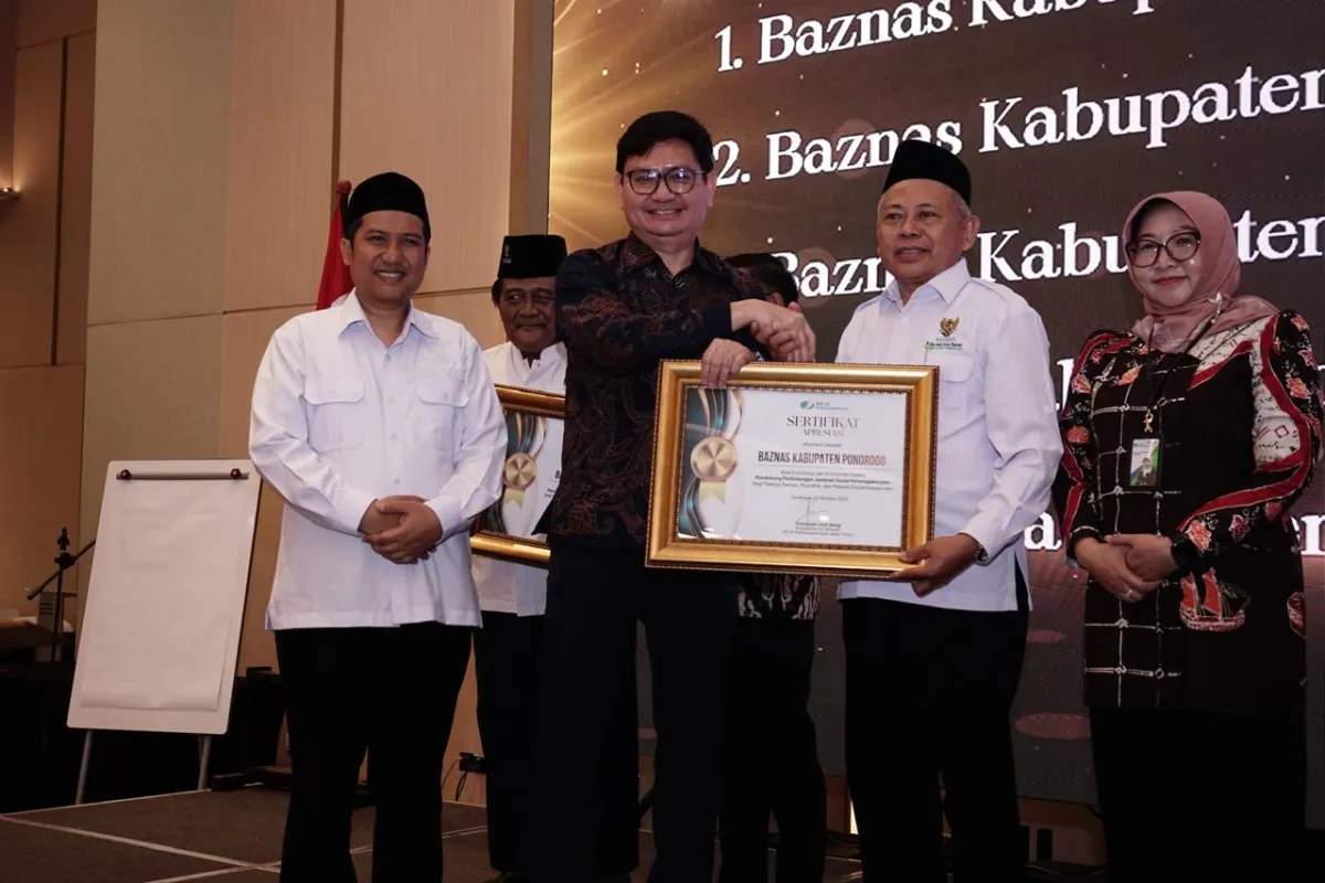 Aktif Lindungi Masyarakat Pekerja Bersama BPJS Ketenagakerjaan, BAZNAS Ponorogo Masuk 10 Terbaik Jatim