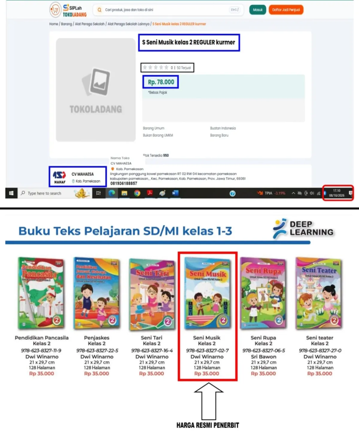 CV.MH Diduga Mark Up Pengadaan Buku di Wilayah Kecamatan Kota Sampang 