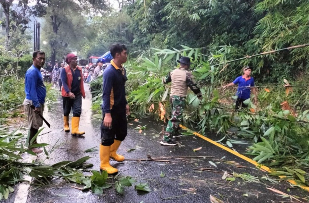 Jalur Nasional Trenggalek-Ponorogo kembali normal berkat aksi cepat Tim Gabungan. SP/ TRG 