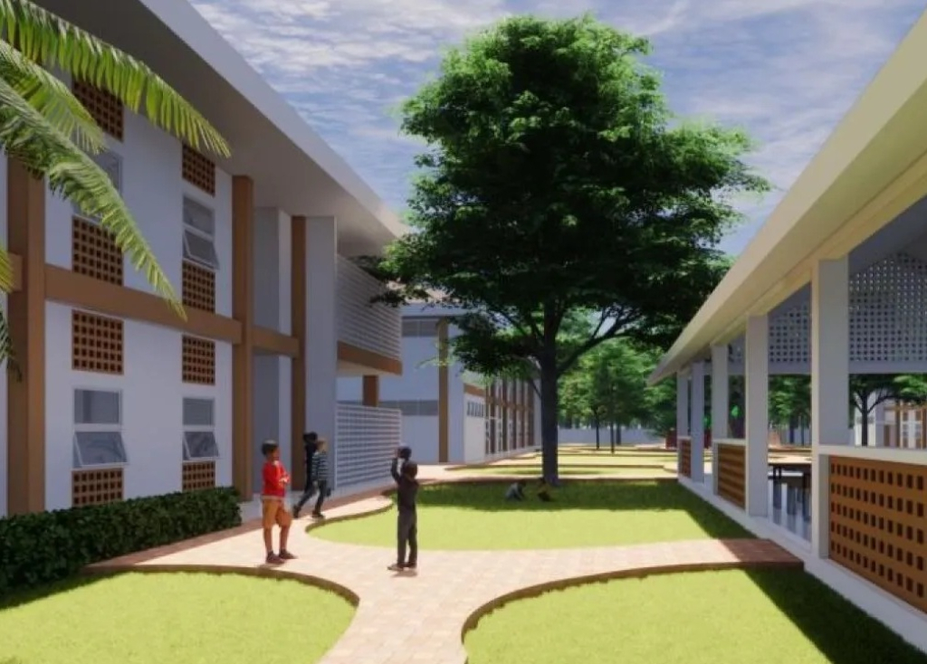 Desain gedung Sekolah Rakyat permanen di Banyuwangi, jawa Timur. SP/ BYW