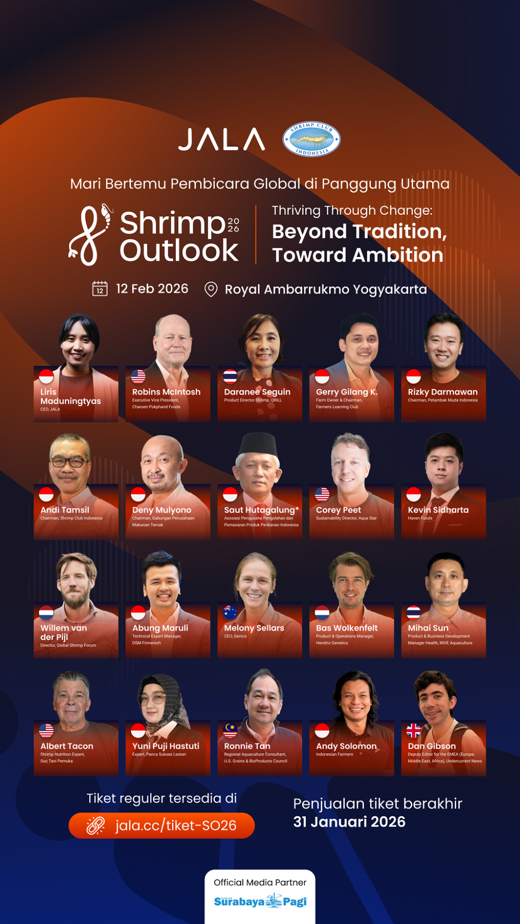 JALA kembali menggelar Shrimp Outlook 2026 dengan tema “Thriving Through Change: Beyond Tradition, Toward Ambition”. SP/ NA