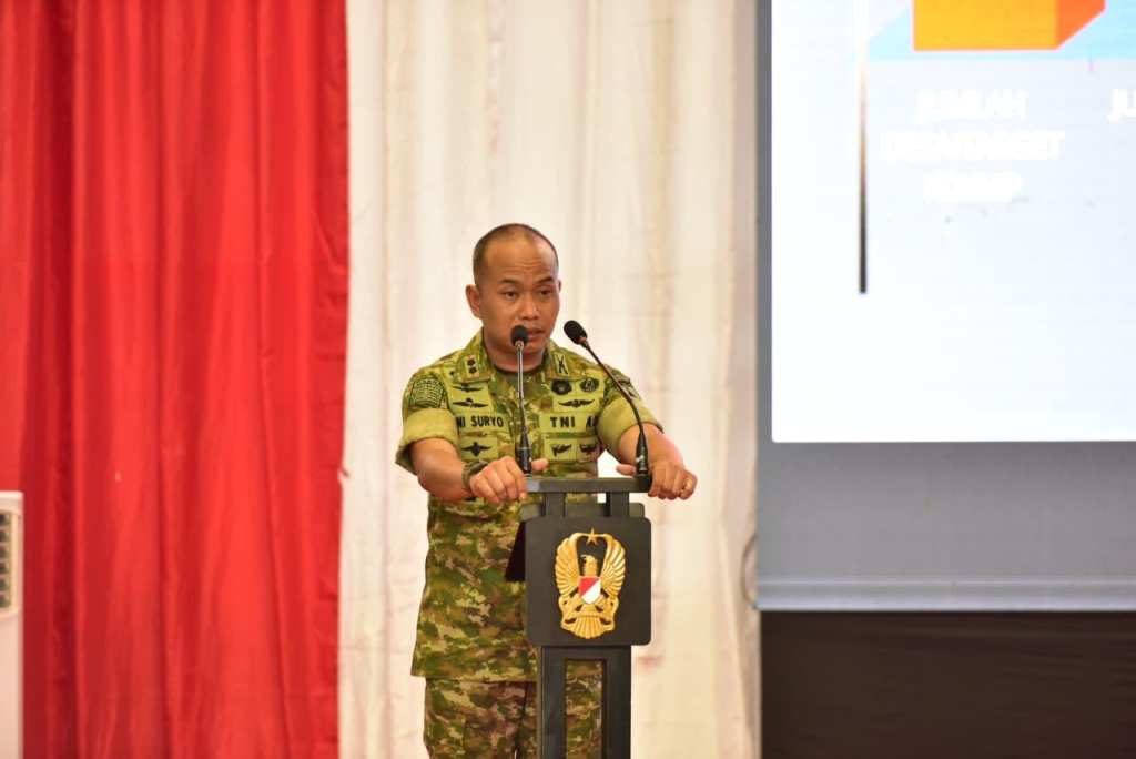 Komandan Kodim 0812/Lamongan, Letkol Inf Deni Suryo Anggo Digdo, saat memaparkan strategi percepatan pembangunan KDKMP. SP/IST