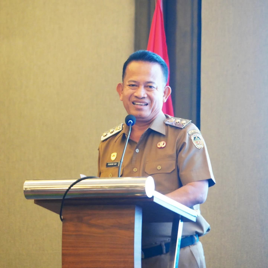 Wakil Bupati Madiun dr Purnomo Hadi saat menghadiri Kegiatan sosialisasi dan penguatan tata kelola program makanan bergizi gratis di Hotel Mercure kota Madiun. SP/ dokumen humas Pemkab Madiun