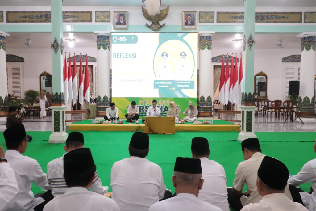 Sahur Bareng dan Refleksi 1 Tahun Kepemimpinan Bupati dan Wakil Bupati Madiun, Jumat dini hari (20/02/2026).