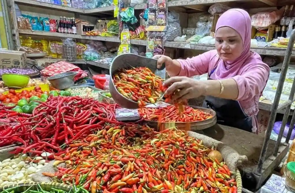 Ilustrasi. Salah satu penjual cabai rawit di salah satu pasar Kota Malang, Jawa Timur. SP/ MLG