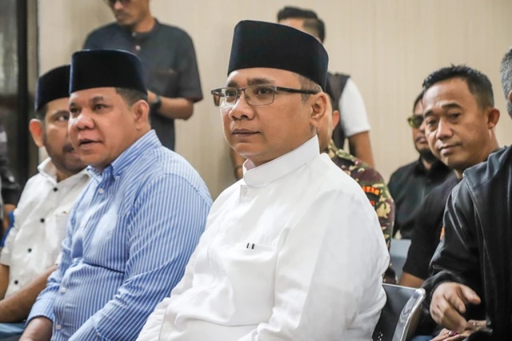 Yaqut Cholil Qoumas saat hadir di sidang praperadilan kasus penetapan tersangka dirinya oleh KPK, di Pengadilan Negeri Jakarta Selatan, Senin (9/3/2026).