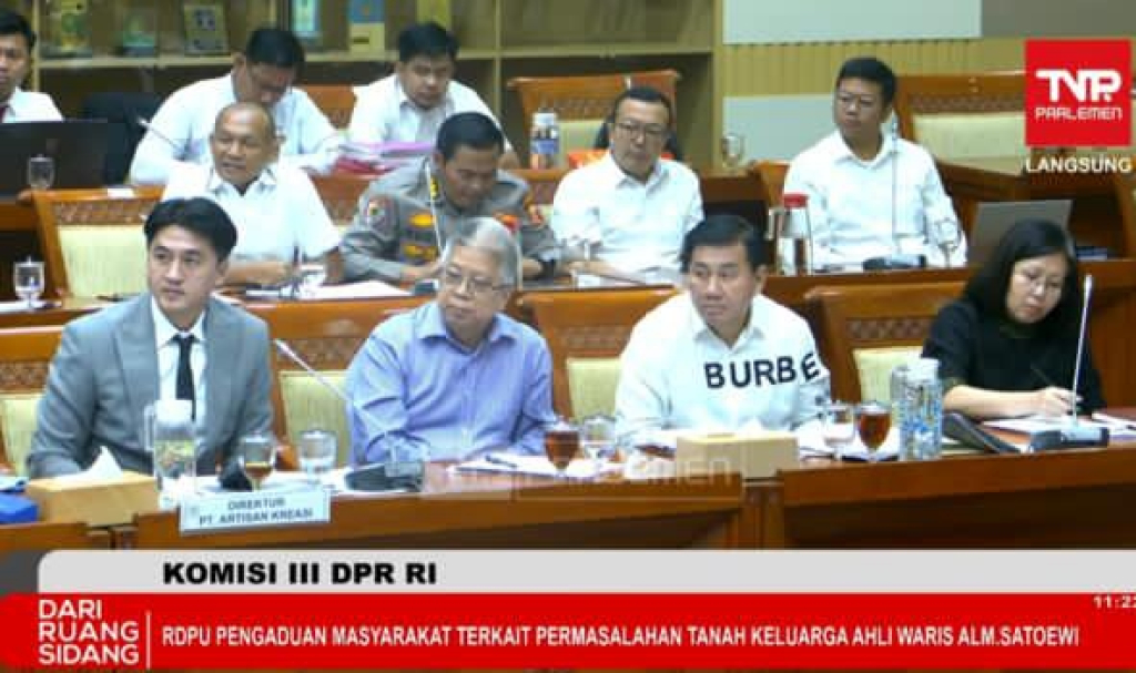 Forum Rapat Dengar Pendapat (RDP) Komisi III DPR RI terkait Sengketa tanah di kawasan Lontar, Surabaya. SP/ BUDI