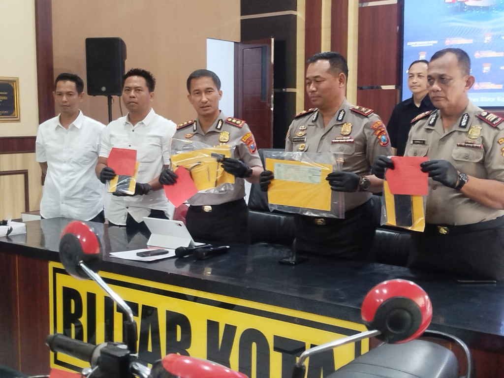 Dua Pelaku Curanmor di 11 TKP Berhasil Dibekuk Satuan Reserse Polres Blitar Kota