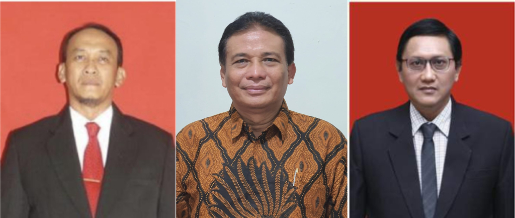Tiga kandidat Ketua PII Jawa Timur Gentur dari kiri ke kanan: Prihantono Sandjoyo Putro, Bambang Sujanarko dan Muhammad Sigit Darmawan. SP/Maidid